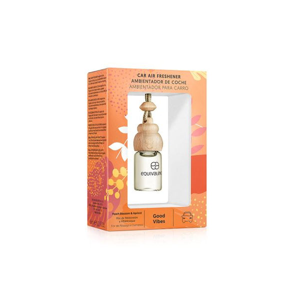 Good Vibes car air freshener (peach and apricot flower) - Equivalenza UK Car Air Fresheners, Good Vibes, Mediterranean Stories perfumes fragrances shop