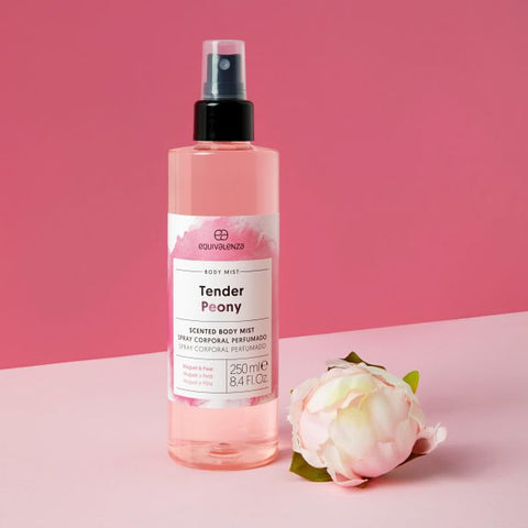 Body Mist Tender Peony (peony, thrush and pear) - Equivalenza UK Body Mists perfumes fragrances shop